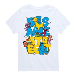 Boys' - Sesame Street - SS Stacked Short Sleeve Graphic T-Shirt - 1 of 4