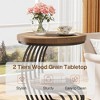 COWLOWN Round End Table with 2-Tier Storage, Wood & Arc Metal Frame, Side Table for Bedroom or Living Room - 4 of 4