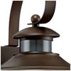 John Timberland Coastal Outdoor Light Fixture Oiled Bronze 14" Seedy Glass Lantern Dusk to Dawn Motion Security Sensor for Exterior Porch - 3 of 4