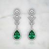 Guili Sterling Silver Dangle Earrings with Cubic Zirconia – A Vibrant Fusion of Color, Elegance, and Sparkle for a Sophisticated Statement Look - 2 of 3