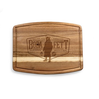 Toscana Disney Star Wars Boba Fett Ovale Acacia Cutting Charcuterie Board