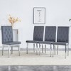NicBex  Set of 4   Dining Chairs with Gold Metal Legs and Backrest,Armless Chairs for Kitchen,Living Room - 2 of 4