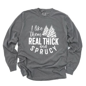 Simply Sage Market Women's Real Thick and Sprucy Long Sleeve Garment Dyed Tee - 1 of 4