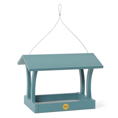 Lake Blue Hanging Recycled Plastic Bird Feeder