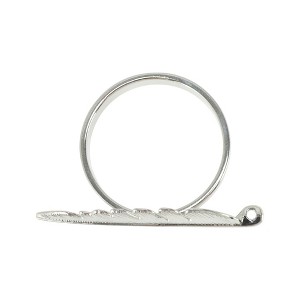 Unique Bargains Napkin Rings Feathers Stainless Steel 1 Pc - 1 of 3