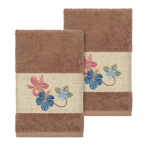 Linum Home Textiles 100% Turkish Cotton CAROLINE Embellished Towel Set - 1 of 2