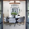 CityFurn 8-Light Modern Black Drum Chandelier with Ripple Glass - 2 of 4