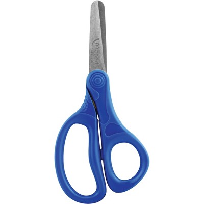 Kids Assorted Colors Right & Left Handed Maped Zenoa Soft Handle Student Scissors 7 Inch Pointed Tip 597249 