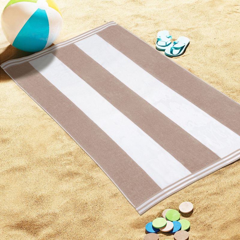 Cabana Stripe Oversized Cotton Beach Towel by Blue Nile Mills, 4 of 10
