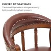Okak Antique Solid Wood Round Counter Height Bar Stools for Dining Rooms,Degree Swivel Upholstered Counter Bar Stools with Backs - 3 of 4
