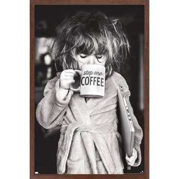 Trends International Avanti - Little Girl Coffee Mug Framed Wall Poster Prints