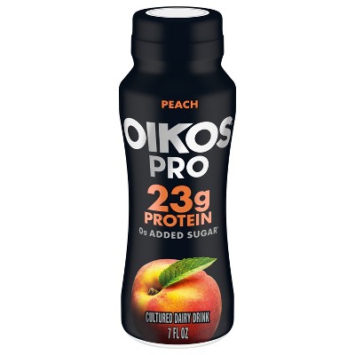 Oikos Pro Fat Free Peach Cultured Dairy Drink - 7 fl oz