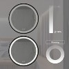 24inch Bathroom Led Classy Vanity Mirror with focused backplane,Black aluminum alloy frame,High Lumen,Dimmable Touch,Wall Switch Control, Anti-Fog - 4 of 4