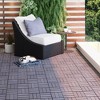 GlasFlength Carpet Tiles 20 Pack 12" Acacia Hardwood Interlocking Deck Tiles Checker Outdoor Flooring for Patio Balcony Poolside, Gray, 12"*12"*0.75" - 2 of 4