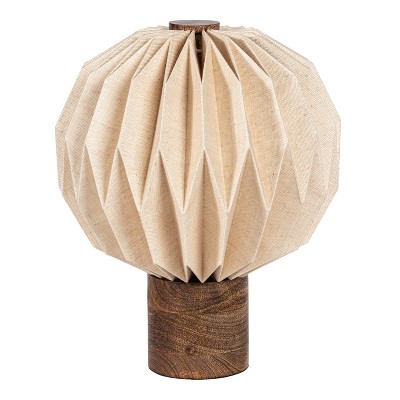 JONATHAN Y Quincy 11" Modern Minimalist Paper Pleated Orb Accent LED Table Lamp