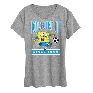 Women's - Spongebob Squarepants - Kickin It Since 1999 Short Sleeve Graphic T-Shirt - 1 of 4