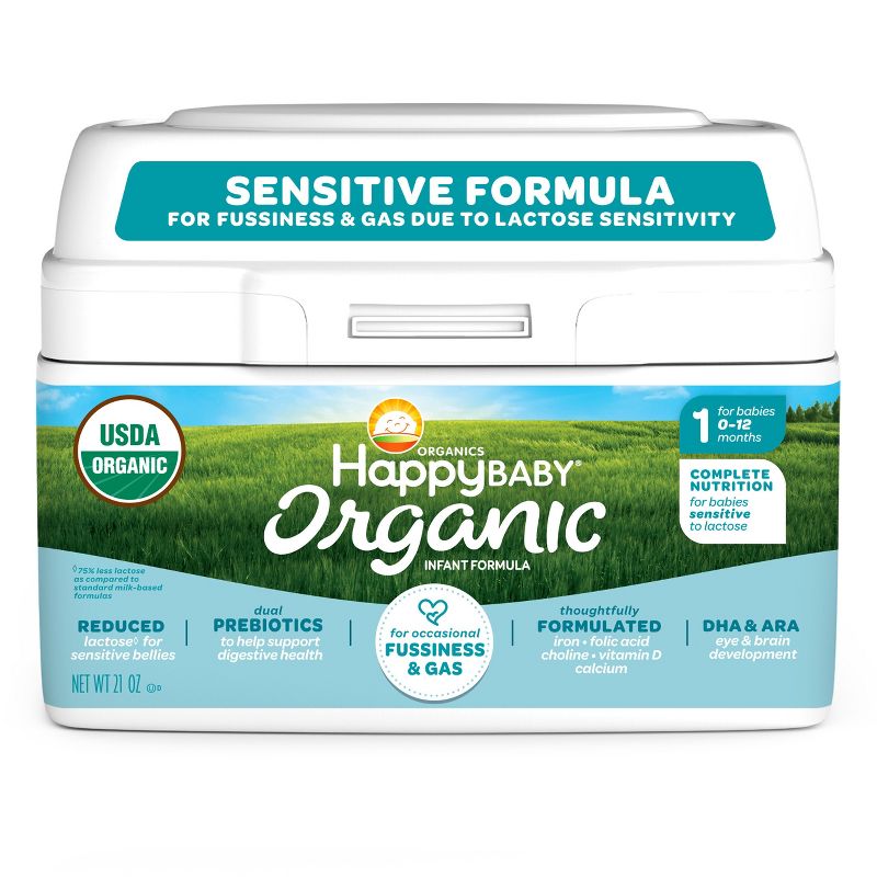 HappyBaby Sensitive Organic Powder Infant Formula - 21oz, 1 of 11