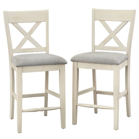 White cross back discount stools