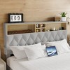 Mshliw Platform Bed Frame with 2-Tier Adjustable Headboard, Charging Station, and Storage Pockets – Noise-Free, No Box Spring Required - 4 of 4