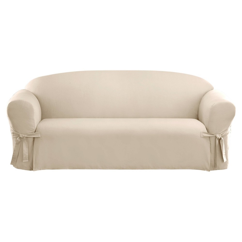 Photos - Furniture Cover Duck Sofa Slipcover Natural - Sure Fit