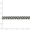 Black Bow Jewelry Men's 6.75mm Stainless Steel Polished & Antiqued Curb Chain Necklace - 2 of 4