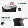 Gallon Bathroom Trash Can with Lid, Stainless Steel Garbage Can with Foot Pedal & Removable Inner Bucket, Rectangular Small Step Waste Bin for Kitchen - 4 of 4