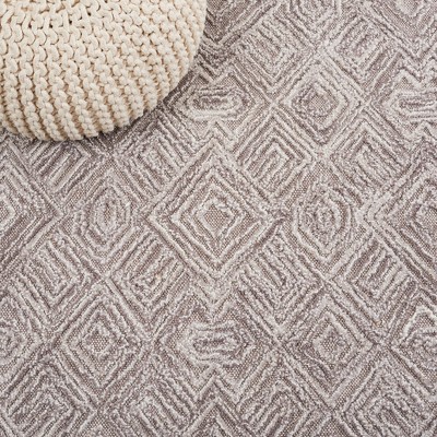Hand-Tufted Textural Wool Area Rug - 8' x 10' - Brown