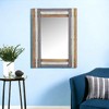 HomeRoots 32" Gray Natural and White Wood Framed Accent Mirror - 2 of 4