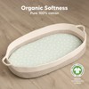 KeaBabies Organic Bassinet Sheet for Baby Girls, Boys, 2-Pack Soothe Bassinet Fitted Sheets, Bedside Bassinet Mattress Sheet - 2 of 4