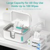 Chefhandy Baby Wipe Warmer & UV Sanitizer | 3 Heating Modes for Constant Warmth, Built-in Night Light | Large Capacity, One-Handed Dispensing (White) - 3 of 4