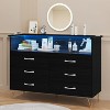 Jojoka 6/8 Drawer Dresser for Bedroom, Wide Wood Chest of Drawers with Storage, TV Stand Dresser for Living Room, Entryway, or Hallway - 3 of 4