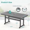 Arceso 66'' Outdoor Dining Table with Umbrella Hole, HDPS Patio Table - 2 of 4