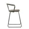 Inspire Q Set of 2 24" Nowell Iron Finish Counter Height Barstools Gray: Wood Frame, Fixed Seat, Modern Design - 4 of 4