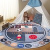 Santa Monica Kids SMK125  Machine Washable Skid-Resistant Power Loomed Indoor Rugs - Safavieh Kids - 2 of 4