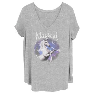 Juniors Womens Lost Gods Magical Unicorn T-Shirt - 1 of 4
