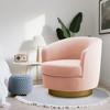 Likepay Velvet Swivel Accent Chair Barrel Chair, 360° Swivel Chair, Makeup Vanity Stool Modern Accent Chair for Living room Bedroom - 2 of 4