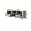 Grey Wooden TV Stand for TVs Up to 70 Inches, Media Console with Drawers and Open Shelf, Large Storage Space, Versatile Kitchen Buffet Table - 2 of 4