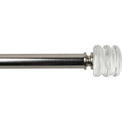 Urbanest 1-inch Diameter Palazzo Crystal Adjustable Single Drapery Curtain Rod