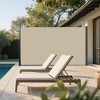 Vynxaria 118" x 71" Retractable Side Awning - Dark Grey Patio Privacy Screen - 3 of 4