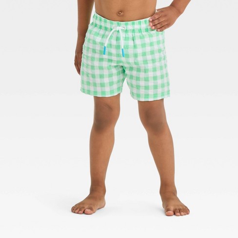 Boys' Short Sleeve Tree Printed & Striped Rash Guard Top & Swim Shorts Set  - Cat & Jack™ : Target