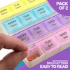 MEDca Weekly Pill Organizer: 4 Times/Day Planner 2-Pack Box Separates Pills & Vitamins w/ Daily Morning, Noon, Evening & Night Compartments - 3 of 4