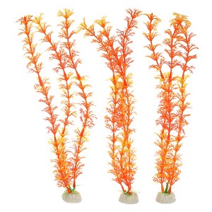 Unique Bargains Aquarium Plants Decorations Artificial Aquatic Plant 11.81" 3 Pcs - 1 of 4