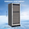 24 inch Wine Cooler Refrigerator, 155 Bottles Large Size, 41¨H-64¨H Freestanding Wine Cellar, Single Glass Door, Digital LED Touch Control - 2 of 4