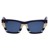 Tory Burch TY 7169U 189580 Womens Rectangle Sunglasses Navy Ivory Vintage Stripes 52mm - 2 of 4