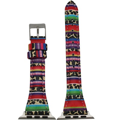 Olivia Pratt Printed Skinny Leather Apple Watch Band