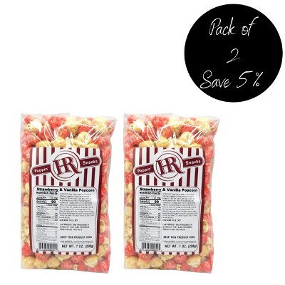 HR Poppin' Snacks 7 oz Strawberry & Vanilla Popcorn - Pack of 2