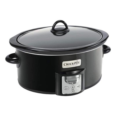 6 Qt. Black Slow Cooker with Touchpad Controls and Keep Warm Setting –  Arborb
