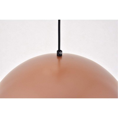 Honey Gold Aluminum Teardrop Pendant Light, 15.5"