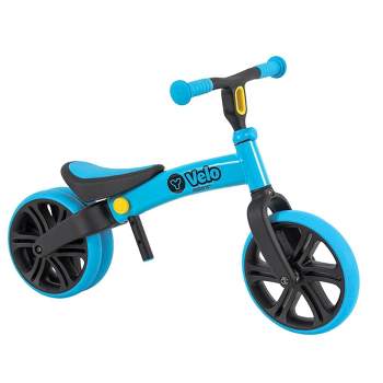 Yvolution Y Velo Junior 9" Kids' Balance Bike with Dual Rear Wheels - Blue