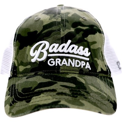 Pavilion Gift Company - Grandpa - Green Camo Adjustable Mesh Hat - Hats